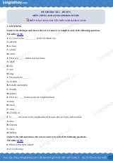 Đề thi học kì 1 Tiếng Anh 6 English Discovery - Đề số 9
